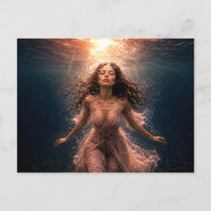 Mystik Woman Postkarte – Galaktisch schön