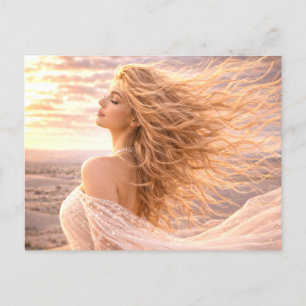 Mystik Woman Postkarte – Galaktisch schön