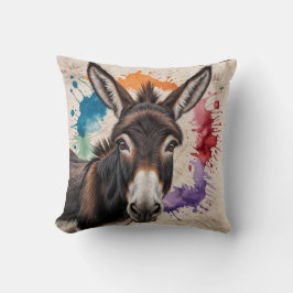 Mystique Black and White Donkey Kilim Pillow Kissen