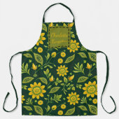 Mystique Blooms Individuelle Name Mitternacht Schürze (Vorderseite)