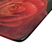 Mystique Dark Botanical Red Orange Rose Board Schneidebrett (Ecke)
