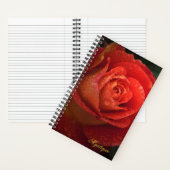 Mystique Dark Botanical Red Orange Rose Journal Notizblock (Innen)