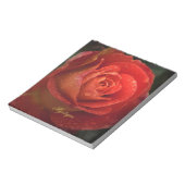 Mystique Dark Botanical Red Orange Rose Notepad Notizblock (Rotiert)