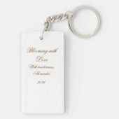 Mystique Dark Botanical Red Tulip Keyring Schlüsselanhänger (Rückseite)