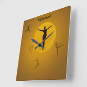 Mystique Elegantance Quadratische Wanduhr (Winkel)