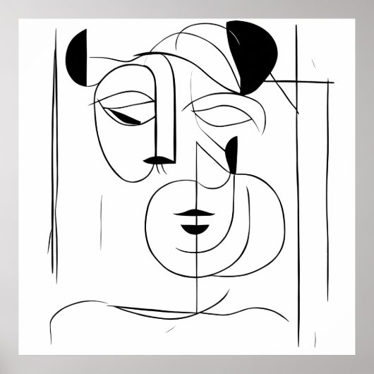 Mystique Enthüllt: Abstrakte Maske-Impressionen Poster (Vorne)