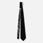 Mystique Florals Botanicals Black Monogram Krawatte (Rückseite)