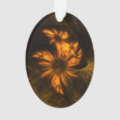 Mystique Garden Abstrakt Art Akronylic Oval Ornament (Rückseite)