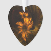 Mystique Garden Abstrakt Art Akryllisches Herz Ornament (Vorderseite)