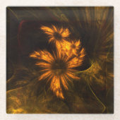 Mystique Garden Abstrakt Art Glasuntersetzer (Vorderseite)