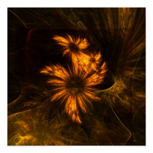 Mystique Garden Abstrakt Art Poster (Vorderseite)