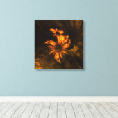 Mystique Garden Abstrakt Art Quad Canvas Leinwanddruck (Insitu (Holzboden))