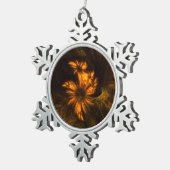 Mystique Garden Abstrakt Art Schneeflocken Zinn-Ornament (Rechts)