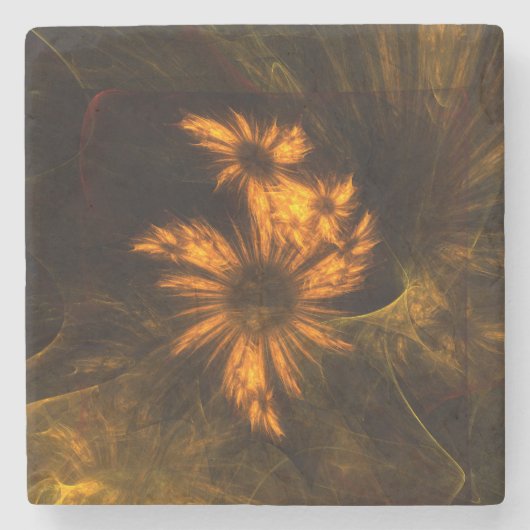 Mystique Garden Abstrakt Art Steinuntersetzer (Vorderseite)