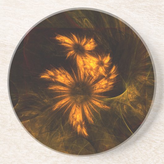 Mystique Garden Abstrakt Art Untersetzer (Vorne)