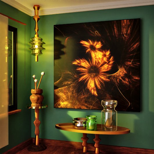 Mystique Garden Abstrakt Art Wrapped Canvas Print Leinwanddruck