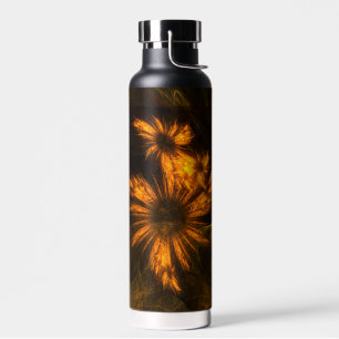 Mystique-Garten Abstrakte Fraktal-Kunst Gold Trinkflasche