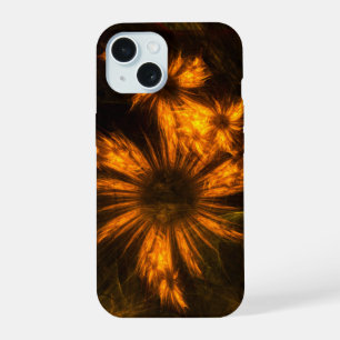 Mystique-Garten Goldene Abstrakte Fraktal-Kunst iPhone 15 Hülle