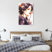 Mystique in Bloom #088: Embrace of Elegance Leinwanddruck (Insitu (Schlafzimmer))