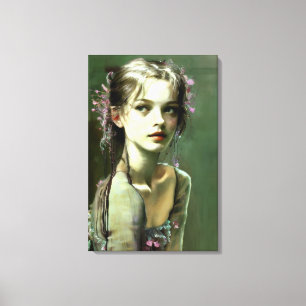 Mystique in Bloom #127: Elven Grace in Bloom Leinwanddruck