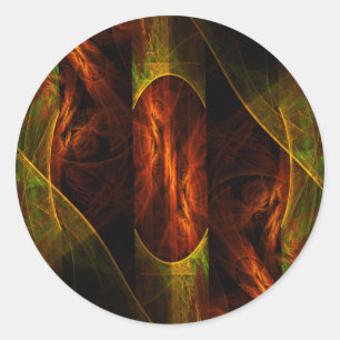 Mystique Jungle Abstrakt Art Round Sticker