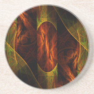 Mystique Jungle Abstrakt Art Sandstone Untersetzer