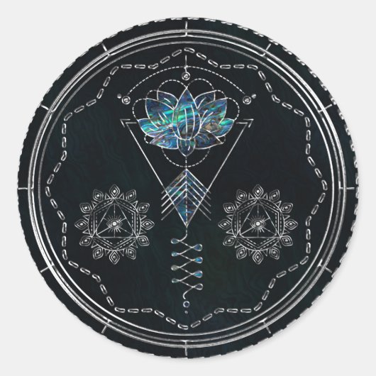 Mystisch farbenfroh Unalom Alle sehen Auge Runder Aufkleber (Vorderseite)