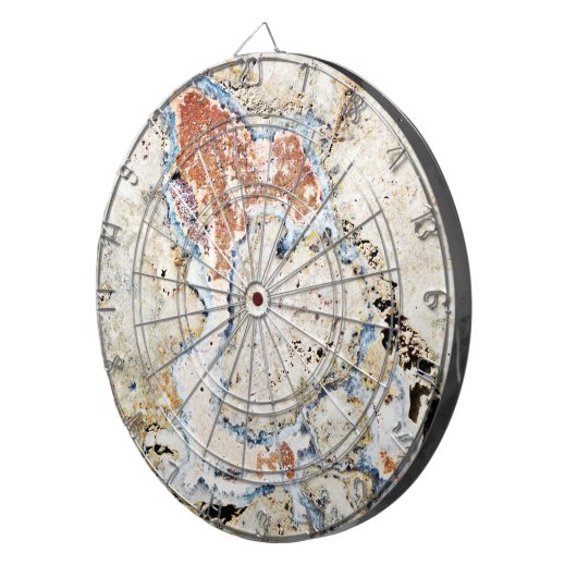 Mystisch farbige Beton Abstrakt Dartscheibe (Vorderseite rechts)