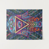 Mystisch gefärbtes Allesehen Wandteppich (Vorderseite (Horizontal))