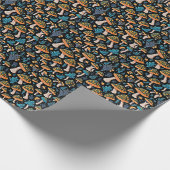 Mystisch glänzende biolumineszierende Pilze Geschenkpapier (Ecke)