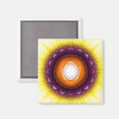 Mystisch glänzende orangefarbene Ornamente Magnet (Vorderseite/Rückseite)