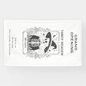 Mystisch-gotische Schwarz-Weiß-Tarot-Design Banner (Horizontal)