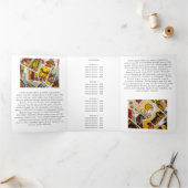 Mystisch-gotische Schwarz-Weiß-Tarot-Design Dreifach Gefaltete Karte (Innenseite)