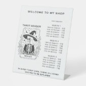 Mystisch-gotische Schwarz-Weiß-Tarot-Design Sockelschild (Vorderseite)