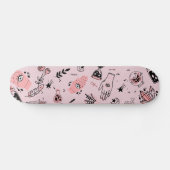 Mystisch-ösoterisch-rosa-böse Augen Hand Polierste Skateboard (Horizontal)