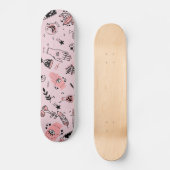 Mystisch-ösoterisch-rosa-böse Augen Hand Polierste Skateboard (Vorderseite)