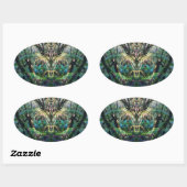 mystisch ovaler aufkleber (Blatt)