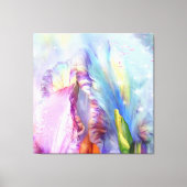 Mystisch-rosa-blaues Abstraktes Kissen Leinwanddruck (Vorderseite)