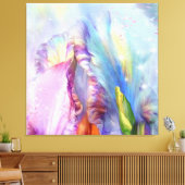 Mystisch-rosa-blaues Abstraktes Kissen Leinwanddruck (Insitu (Wohnzimmer))