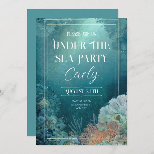 Mystisch unter der Party Einladung (Vorne/Hinten)