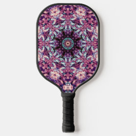 Mystisch violette biolumineszente Kaleidoskop-Kuns Pickleball Schläger