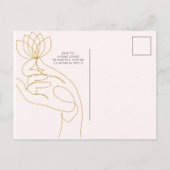 Mystische 50. Geburtstag Einladungspostkarte (Rückseite)