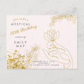 Mystische 50. Geburtstag Einladungspostkarte (Vorderseite)