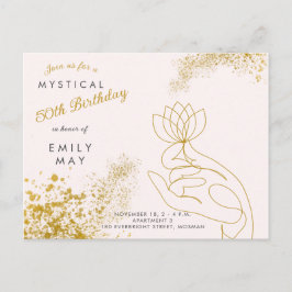 Mystische 50. Geburtstag Einladungspostkarte