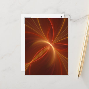 Mystische abstrakte Fraktal-Kunst moderne warme Fa Postkarte