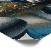 Mystische amerikanische Frau mit Wölfen 18x24 Poster (Ecke)