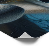 Mystische amerikanische Frau mit Wölfen 24x36 Poster (Ecke)