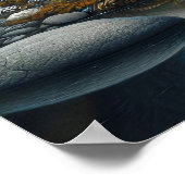 Mystische amerikanische Frau mit Wölfen 36x24 Poster (Ecke)