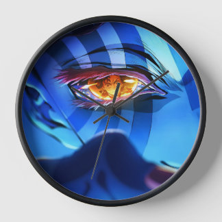 Mystische Anime-Augen-Wanduhr – Blue Vision Editio Uhr