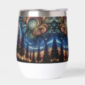 Mystische ätherische Kunst mit Bäumen und nächtlic (Links)